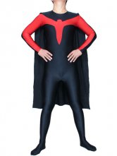 Red And Black Lycra Spandex Super Hero Catsuit