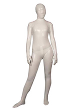 White Shiny Metallic Zentai Suit