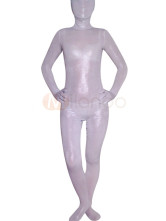 Unisex Silver Shiny Lycra Silk Zentai Suit