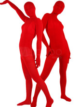 Flame Red Velvet Unisex Zentai Suit