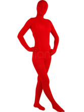 Flame Red Velvet Unisex Zentai Suit