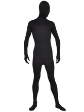 Black Unisex Unicolor Spandex Lycra Zentai Suit