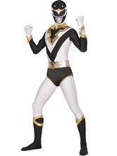 Black White Unisex Lycra Zentai Suit
