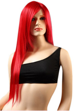 Chic 80 cm di lunghezza parrucca Straight Red Fashion