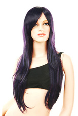 Les femmes Purple Black  's 80cm perruque Mode longs et ondulés