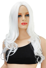 Les femmes blanches Wavy Conseil d  '70cm perruque de mode Long