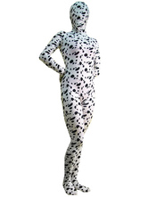 Black And White Dalmatian Pattern Lycra Spandex Unisex Zentai Suit