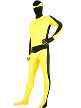 Black And Yellow Lycra Spandex Bruce Lee Zentai Suit