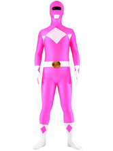 Rose And White Lycra Spandex Unisex Zentai Suit