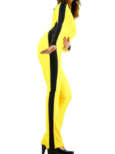 Yellow And Black Lycra Spandex Catsuit