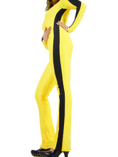 Yellow And Black Lycra Spandex Catsuit