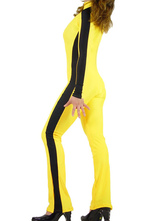 Yellow And Black Lycra Spandex Catsuit