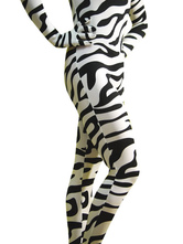 Zebra Pattern Unisex Lycra Spandex Zentai Suit