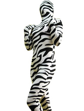Zebra Pattern Unisex Lycra Spandex Zentai Suit