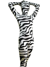 Zebra Pattern Unisex Lycra Spandex Zentai Suit