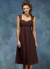 Fabulous Sweetheart Empire Waist Pleated Tea Length Chiffon Prom Dress