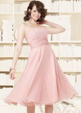 Lovely Pleated Wrapped Chiffon Prom Homecoming Dress