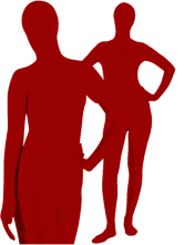 Red Unisex Lycra Zentai Suit
