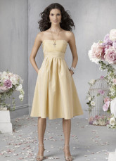 Strapless Wrapped Taffeta Homecoming Prom Dress