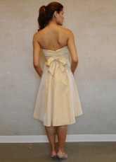 Strapless Wrapped Taffeta Homecoming Prom Dress