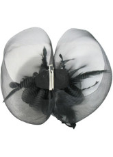 Elegant Black Veil de mariage pour la mariée Feather