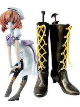 Higurashi quand ils pleurent Rena imité Chaussures en cuir Cosplay