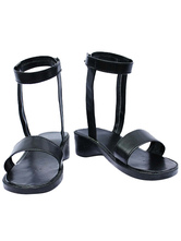 Naruto Temari imité Chaussures en cuir caoutchouc Cosplay