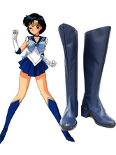 Sailor Moon Ami Mizuno Imitated Leather Rubber Cosplay Shoes