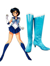 Sailor Moon Sailor Mercury Imitated Leather Cosplay Shoes