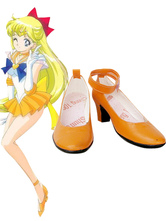 Moon Sailor Venus imité Chaussures en cuir Cosplay