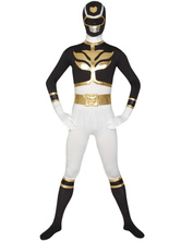 White And Black Super Hero Lycra Zentai Suit