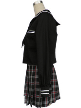 Black Long Sleeves Sailor School Uniform Cosplay Costume