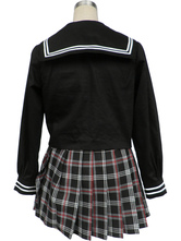 Black Long Sleeves Sailor School Uniform Cosplay Costume