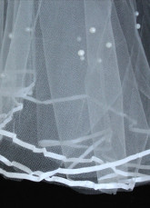 Ivoire élégant mariée net de mariée en satin Veil