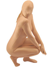 Flesh Lycra Spandex Unisex Zentai Suit