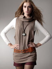 Café en vrac sans manches Gilet Cardigan femme