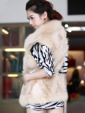 Fox abricot fourrure Ceinture Gilet sans manches