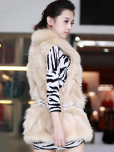 Fox abricot fourrure Ceinture Gilet sans manches