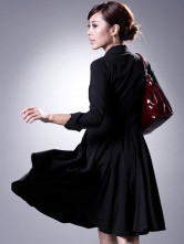 Robe Pour Femme Terylene Spandex  Noire