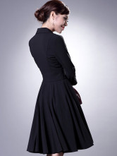 Robe Pour Femme Terylene Spandex  Noire