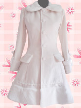 Beige unique manches LAINE Lolita Long Manteau