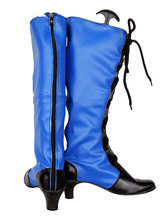 Black And Blue Kuroshitsuji Cosplay Imitated Leather Boots