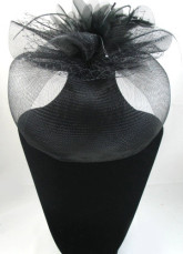 Elegant Flower Black Veil Net