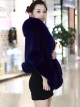 Fourrure Dames Peau Lapin Castor Bleue Foncée Splendide