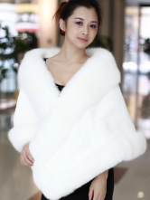 Fourrure Dames Peau Lapin Castor Blanche Splendide
