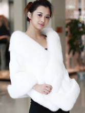 Fourrure Dames Peau Lapin Castor Blanche Splendide