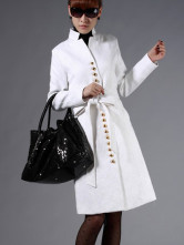 Blanc robe de coton manches longues femmes