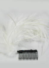 Comb White Plume de mariage pour la mariée