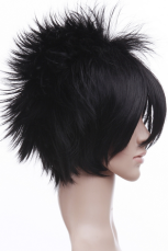 Black 35cm Hakuouki Shinsengumi Kitan Hijikata Toshizo Nylon Cosplay Wig