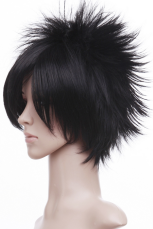 Black 35cm Hakuouki Shinsengumi Kitan Hijikata Toshizo Nylon Cosplay Wig